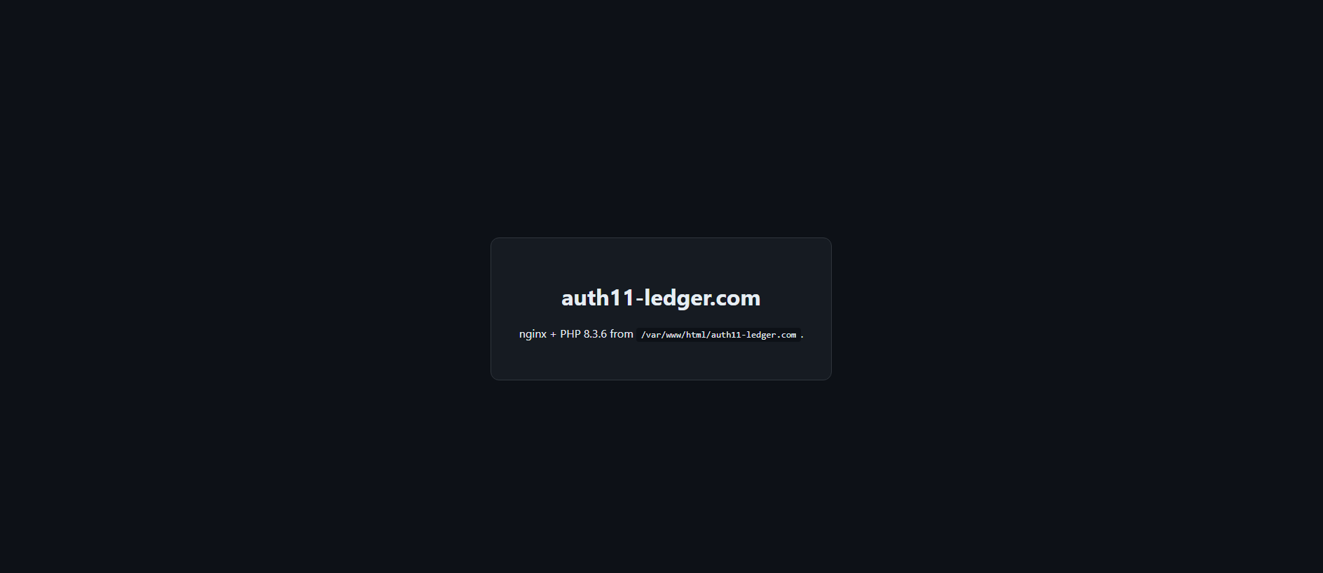 Stored capture of auth11-ledger.com