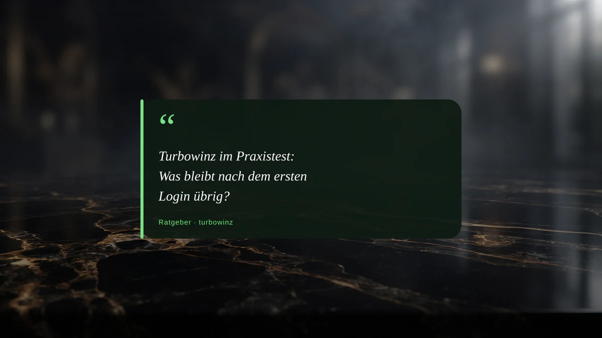 Turbowinz im Praxistest: Was bleibt nach dem ersten Login übrig?