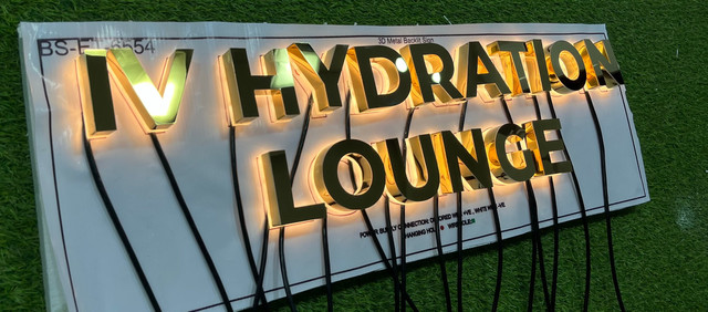 Custom 3D metal backlit sign for commercial storefront – signs.inc