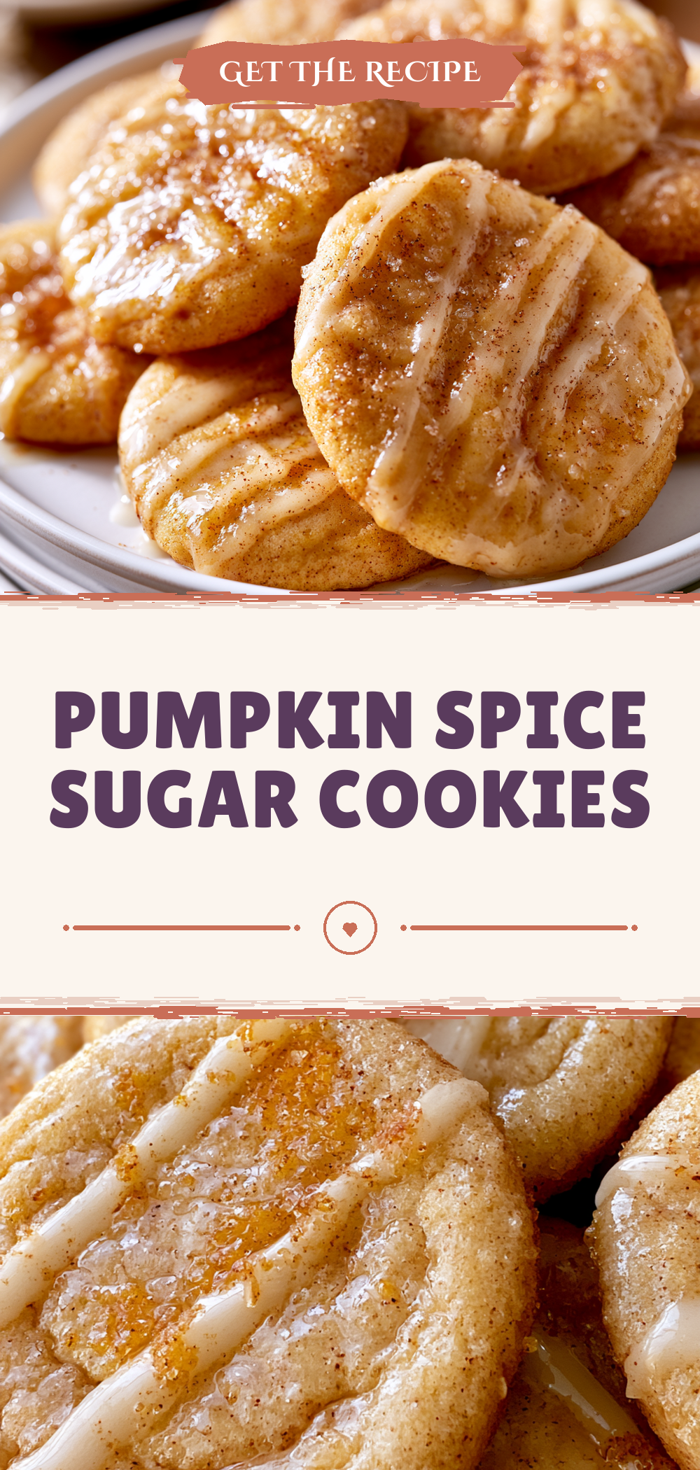Pinterest graphic for Pumpkin Spice Sugar Cookies