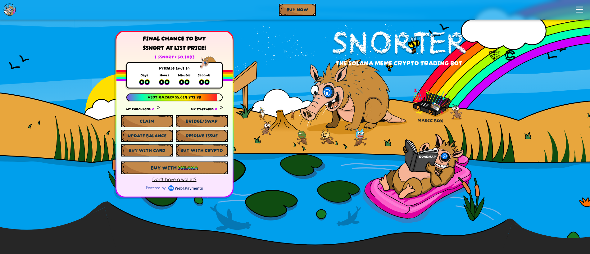Screenshot of app-snortertoken.pages.dev