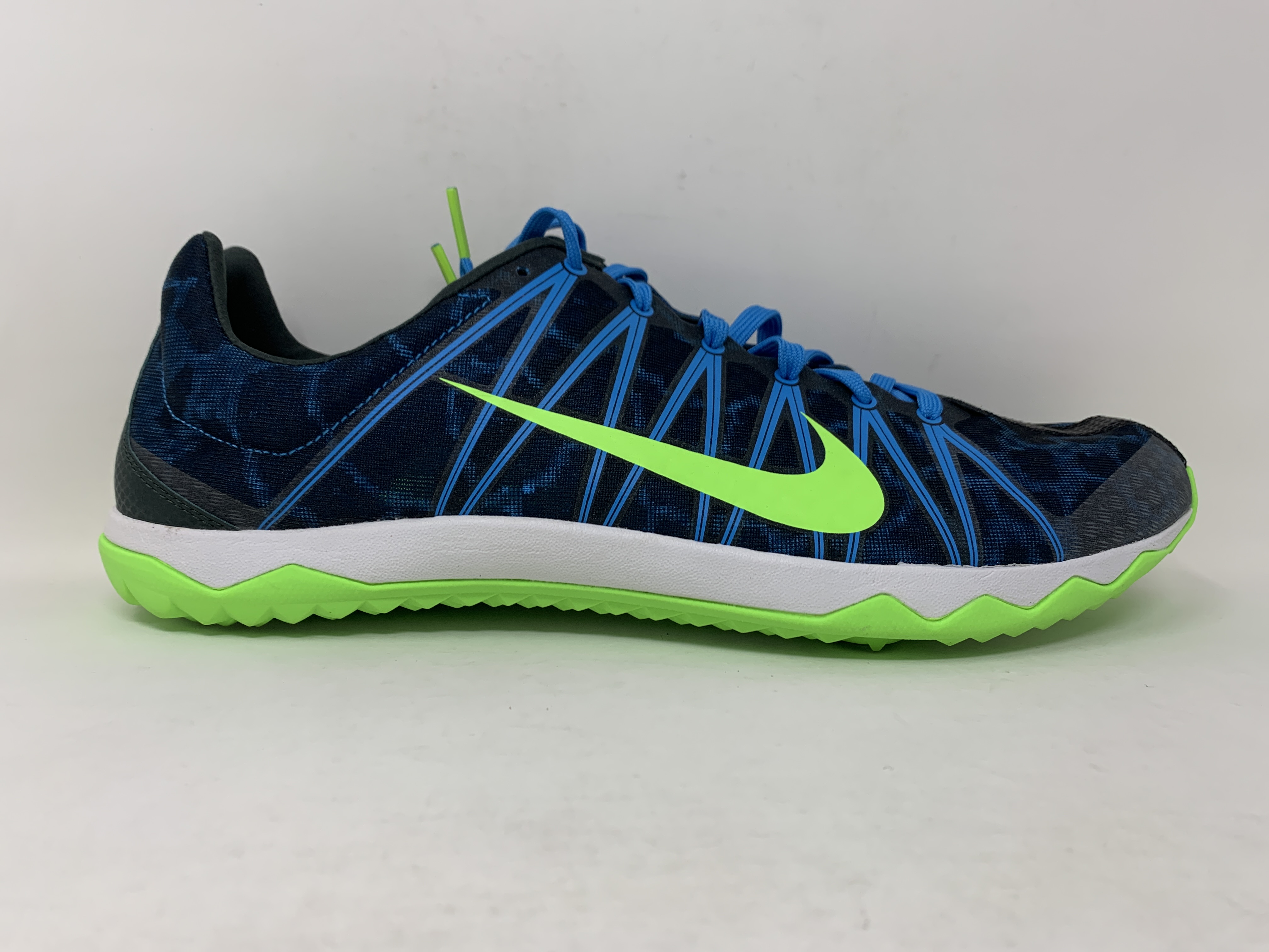 Men's Nike Zoom Rival Waffle, Blue Hero/Flash Lime/Black, 11.5 D