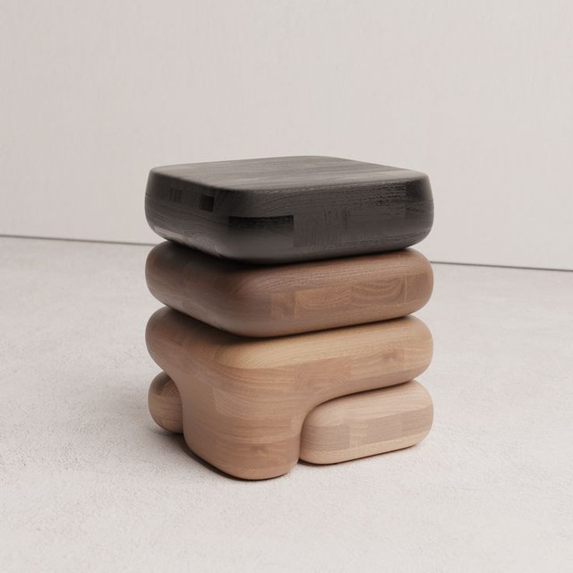 Gradient Wood Side Table