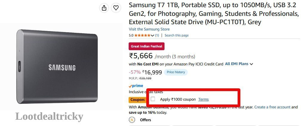 Samsung 1tb Portable – Just ₹14199 | Limited Time Loot Offer Samsung 1tb Portable – Just ₹14199 | Limited Time Loot Offer
