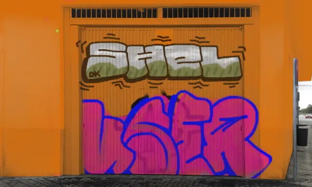 Graffiti artwork by Shel