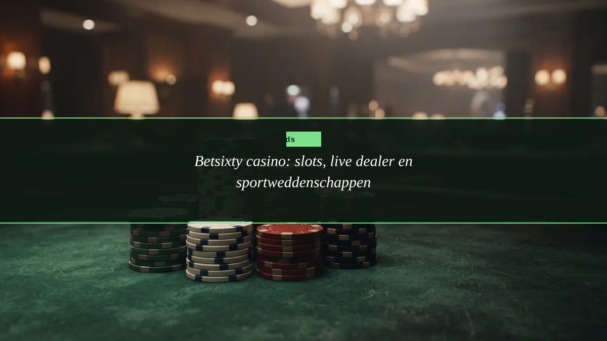 Betsixty casino: slots, live dealer en sportweddenschappen