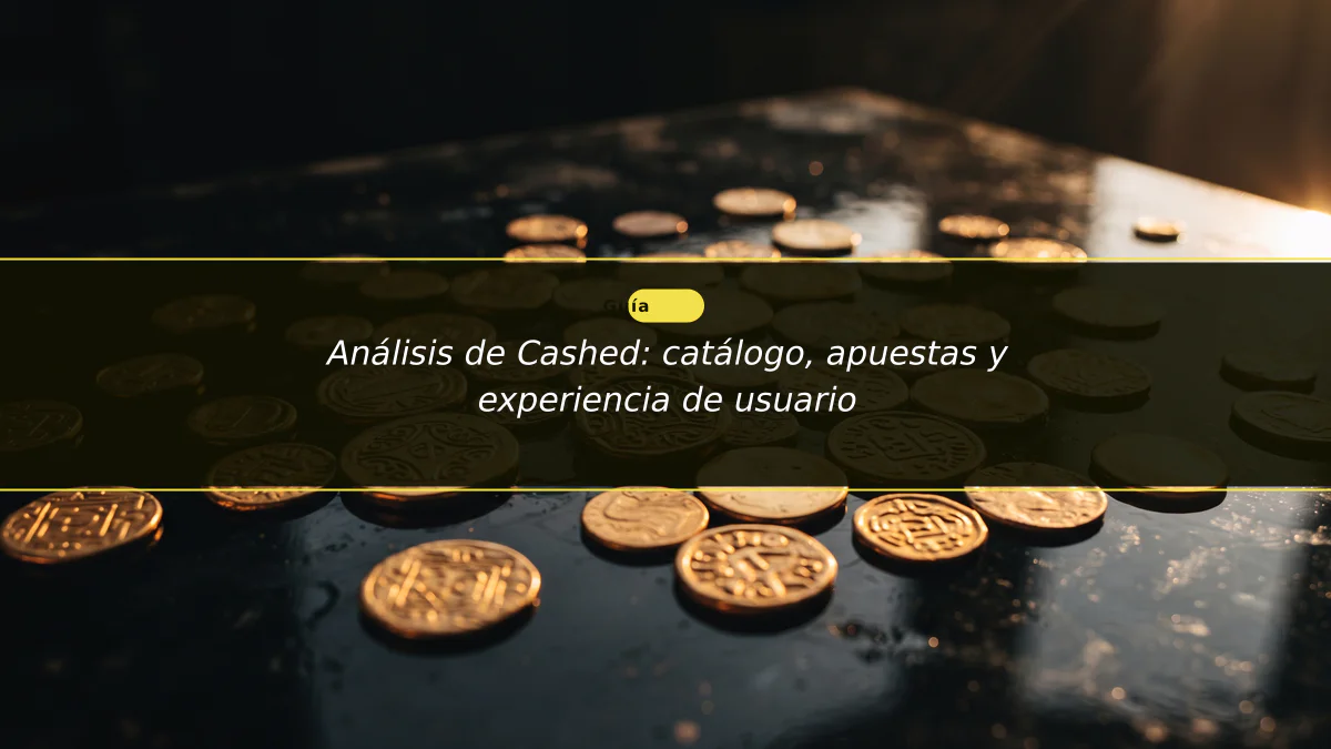 Análisis de Cashed: catálogo, apuestas y experiencia de usuario