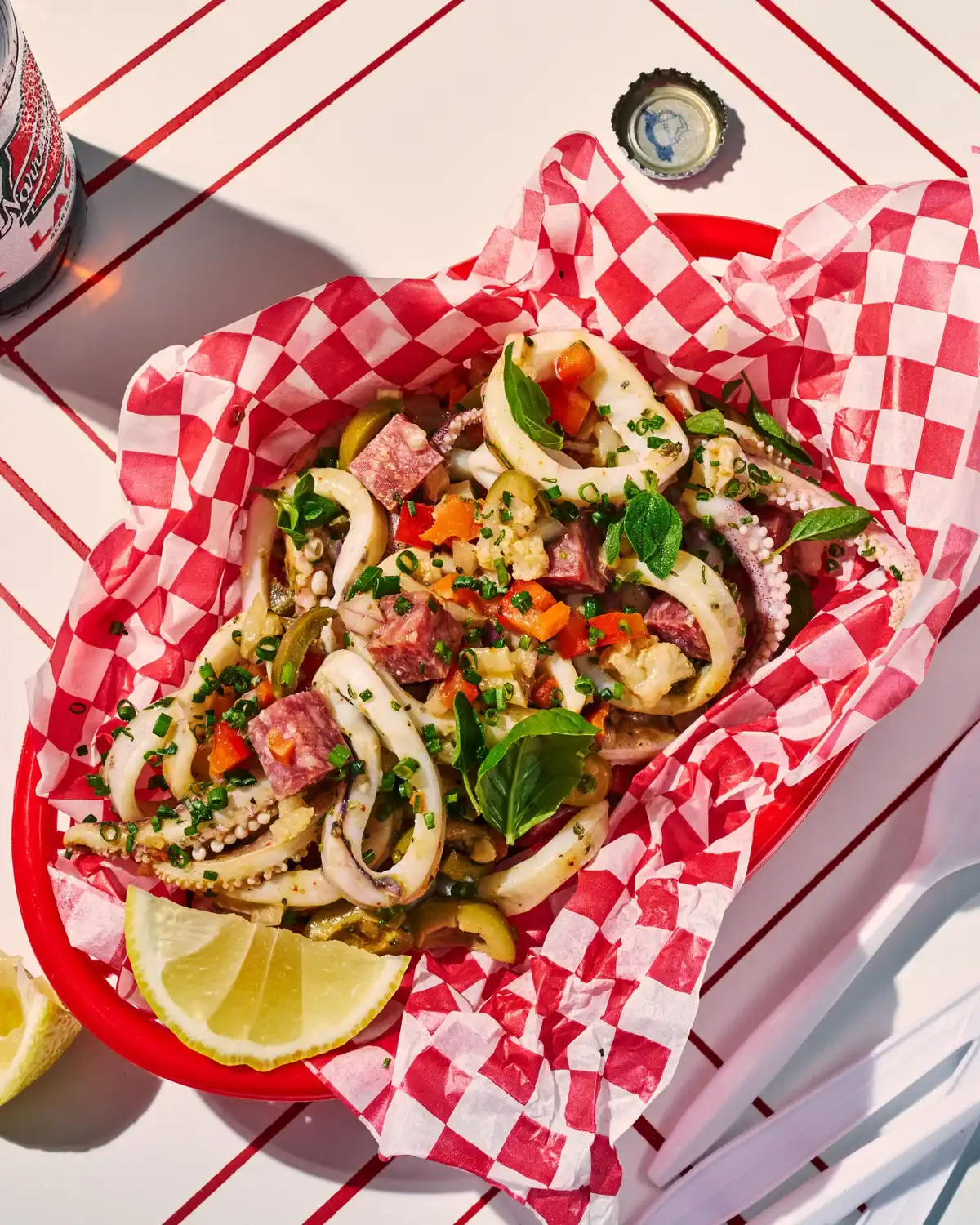 Squid Salad with Italian Twist
