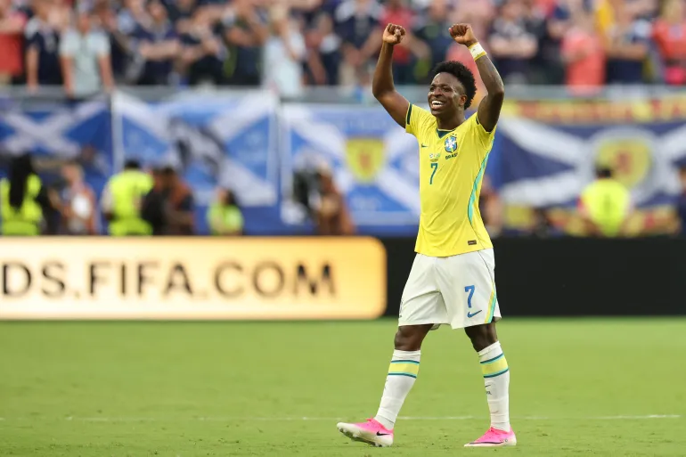 Vinicius Jr is Brazil's leading scorer with four goals in three games