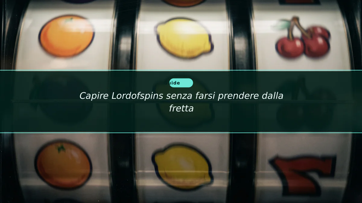 Capire Lordofspins senza farsi prendere dalla fretta