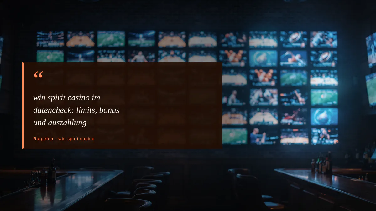 win spirit casino im datencheck: limits, bonus und auszahlung