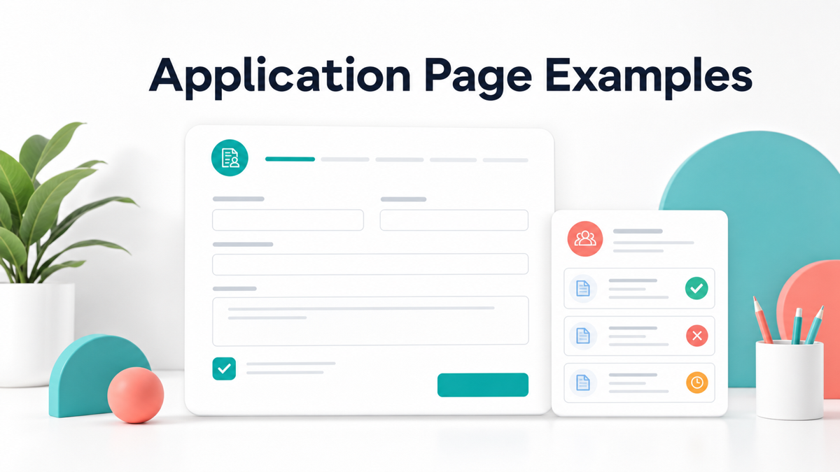 Affiliate program application page examples shown as a clean partner application form