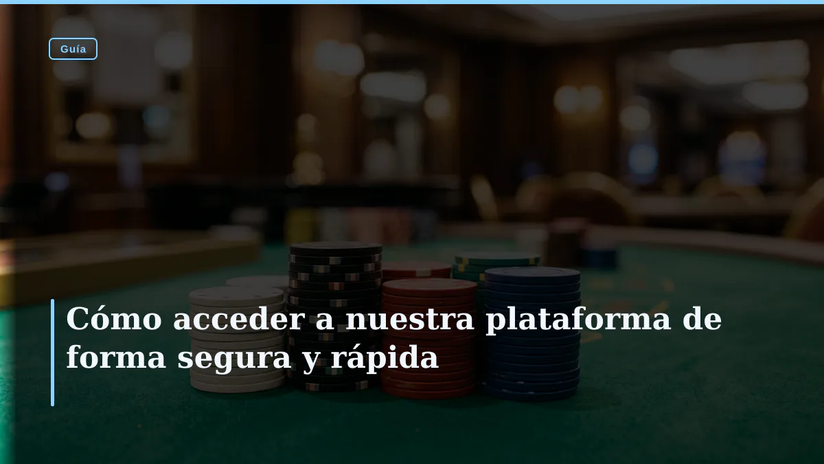 Cómo acceder a nuestra plataforma de forma segura y rápida