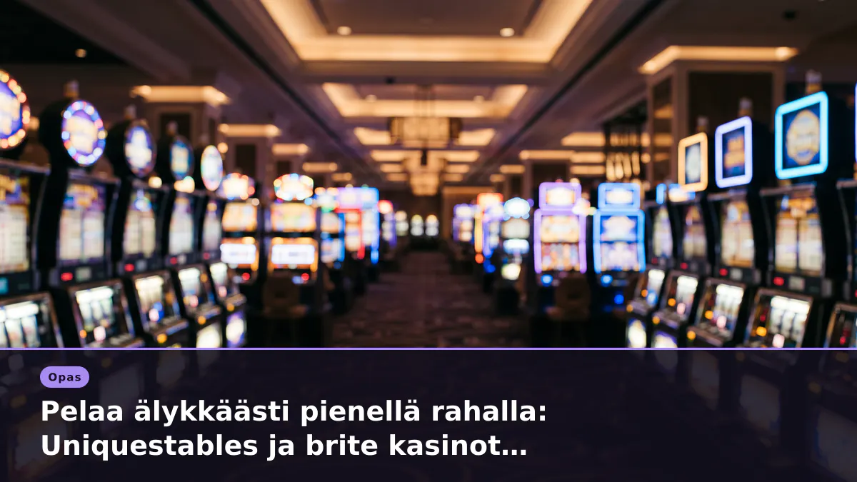Pelaa älykkäästi pienellä rahalla: Uniquestables ja brite kasinot budjettipelaajille