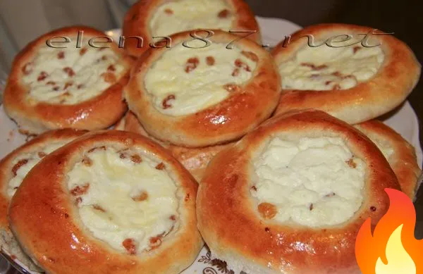 Постер Ватрушки с творогом, из дрожжевого теста