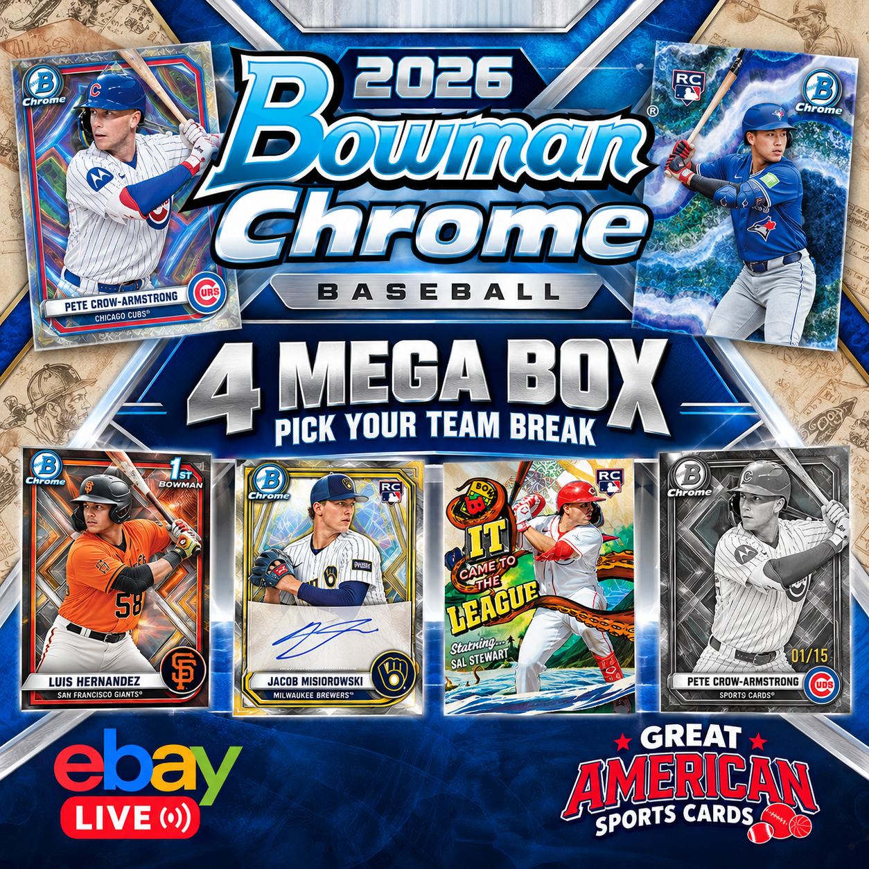 Baltimore Orioles 2026 Bowman Chrome Baseball 4 Mega Box Break #445