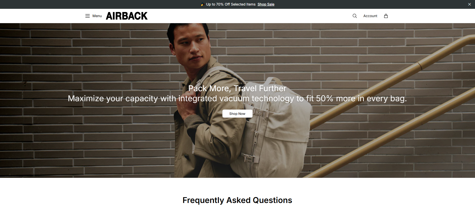 Stored capture of airbackusastyle.shop