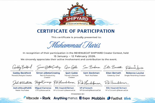 Shipyard | RevenueCat Hackathon