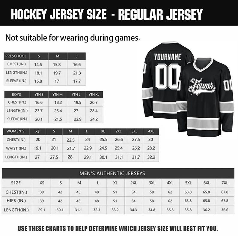 Hockey Jersey Size Chart