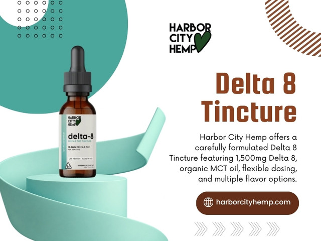 A Delta 8 tincture with a short, understandable ingredient list is easier to evaluate than one filled with vague descriptions. That matters because tinctures are taken in small amounts, and every ingredient becomes part of the overall product. Reading the label first can save you from making a decision based only on potency or flavor.

Official Website - https://harborcityhemp.com/product/delta-8-tincture-1500mg/

Contact Us -
Address: 186 Specialty Pt, Sanford, FL 32771, USA
Phone: +1-619-639-4386

Read Our blogs -
https://harborcityhemp.jimdofree.com/2026/09/22/cbd-hard-candy/
https://6a4f4595d8109.site123.me/blog/cbd-chocolate
https://sites.google.com/view/harborcityhemp/delta-8-tincture

More Links -
https://dzone.com/users/5441706/harborcityhemp.html
https://myanimelist.net/profile/harborcityhemp
https://joy.bio/harborcity