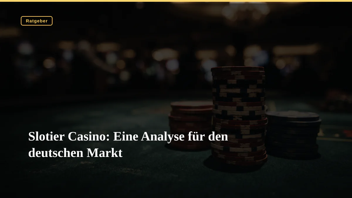 Slotier Casino: Eine Analyse für den deutschen Markt