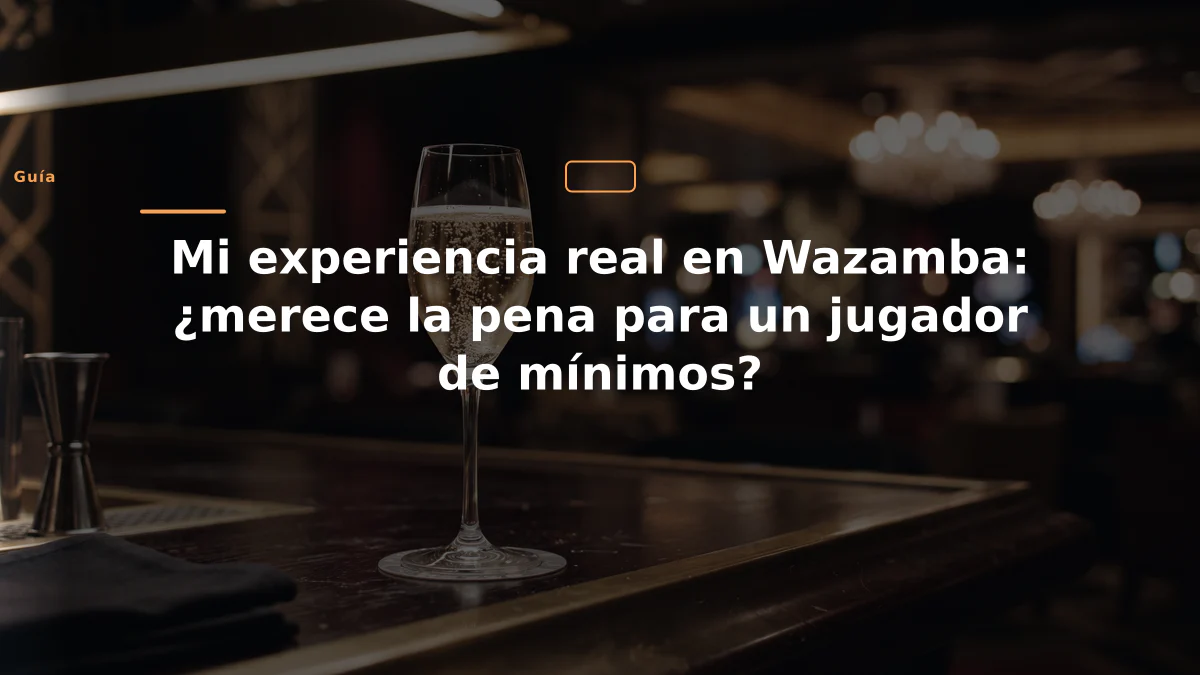 Mi experiencia real en Wazamba: ¿merece la pena para un jugador de mínimos?