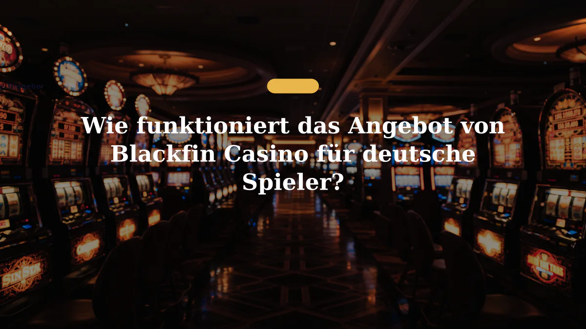 Wie funktioniert das Angebot von Blackfin Casino für deutsche Spieler?