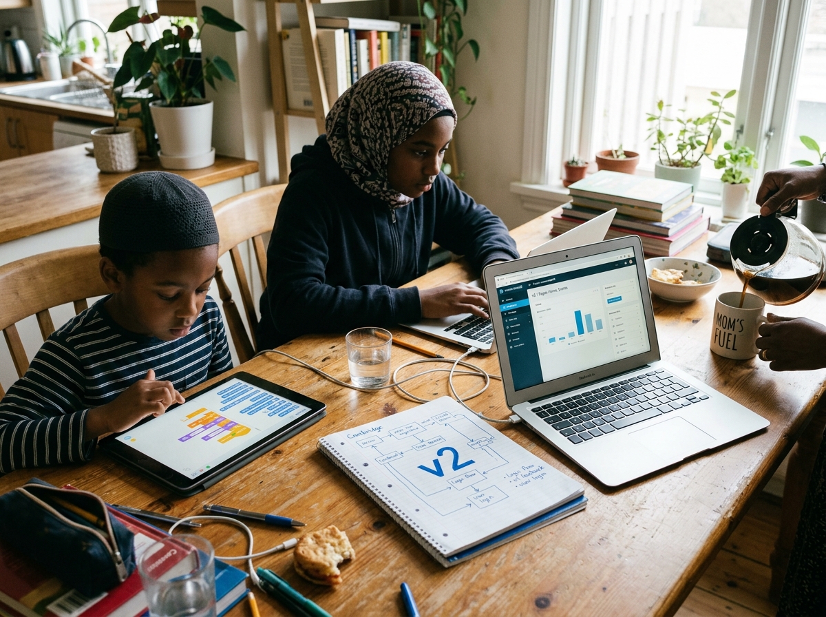 Homeschool tech curriculum 7 to 18: Scratch, App Inventor, AI, MVPs