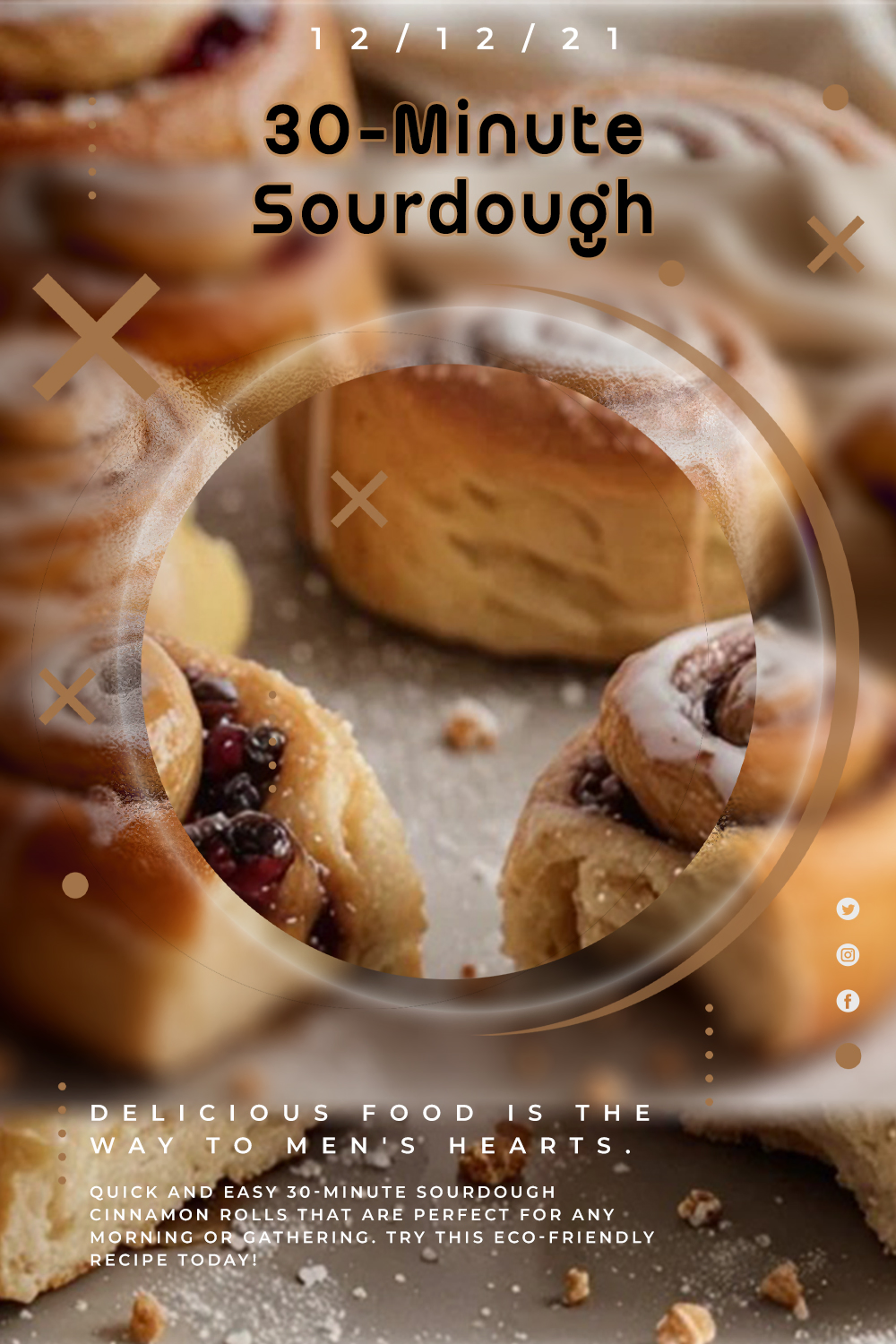 30-Minute Sourdough Cinnamon Rolls with Discard