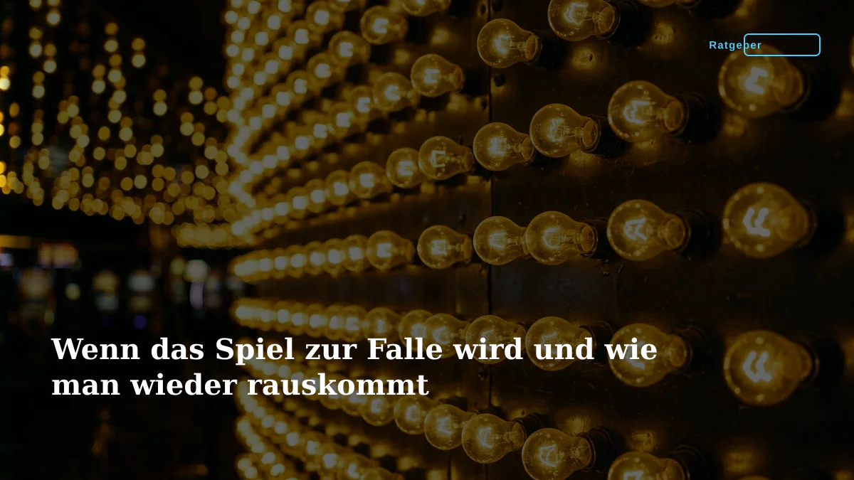 Wenn das Spiel zur Falle wird und wie man wieder rauskommt