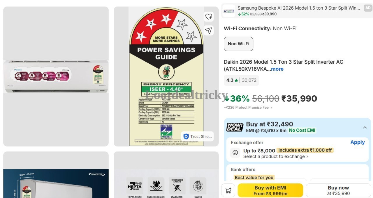 Daikin 1 5 – Just ₹1800 | Huge Savings Offer