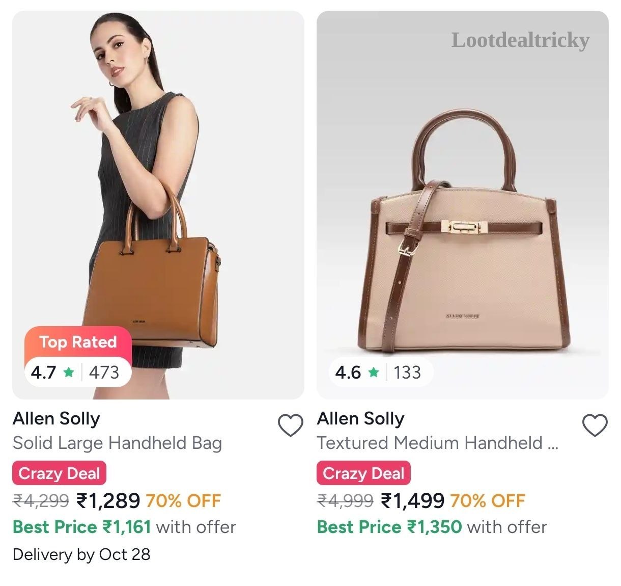 Allen Solly Handbags – Just 70% OFF | lootdeals Allen Solly Handbags – Just 70% OFF | lootdeals