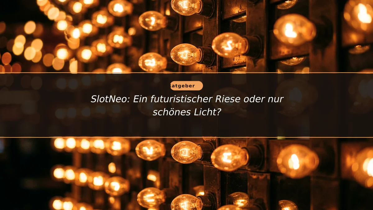 SlotNeo: Ein futuristischer Riese oder nur schönes Licht?