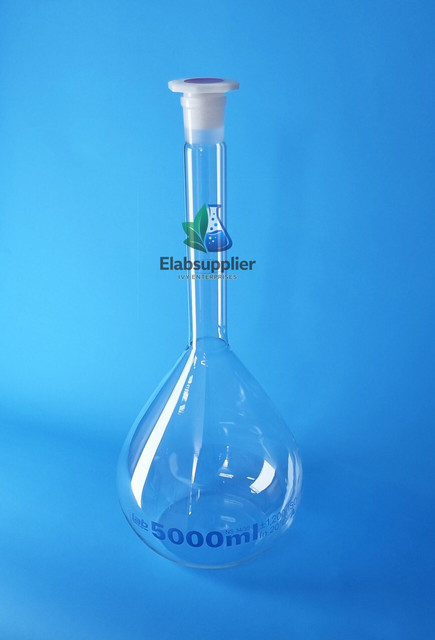 Volumetric flask Class A PTFE stopper 50-2000ml standard solutions lab India