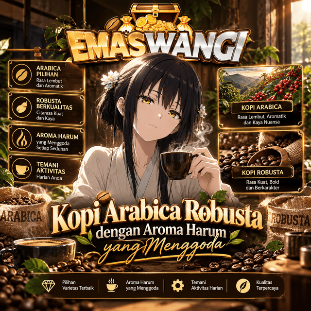 Emaswangi: Kopi Arabica Robusta dengan Aroma Harum yang Menggoda