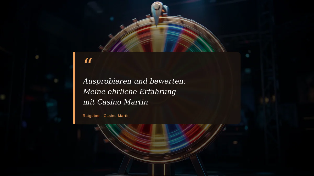 Ausprobieren und bewerten: Meine ehrliche Erfahrung mit Casino Martin