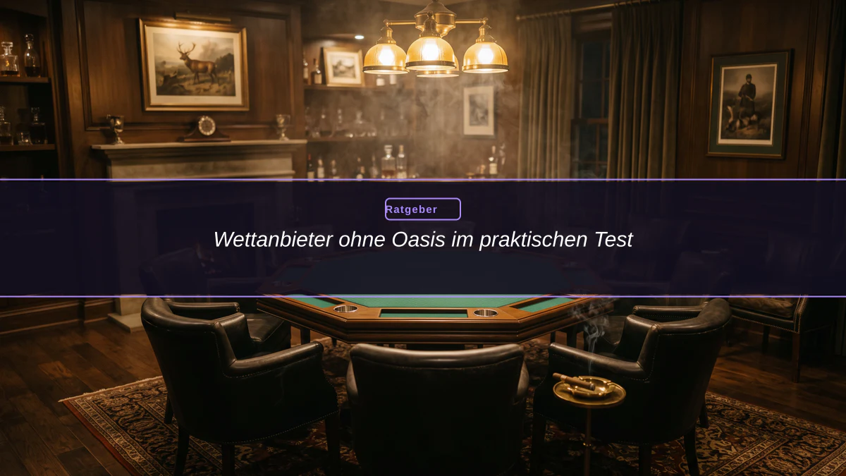 Wettanbieter ohne Oasis im praktischen Test