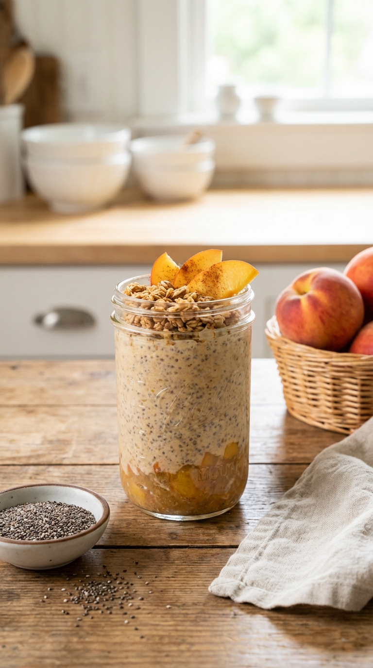 Peach Cobbler chia smoothie recipes healthy — Sweet Summer Vibes