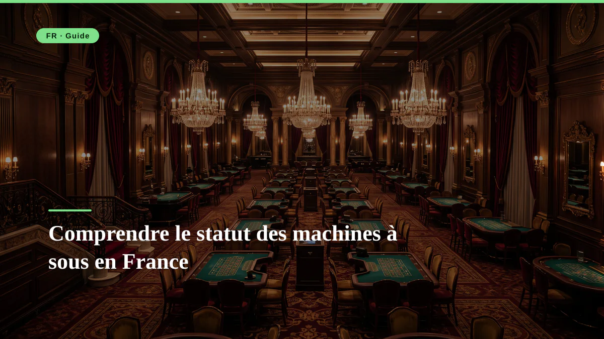 Comprendre le statut des machines à sous en France