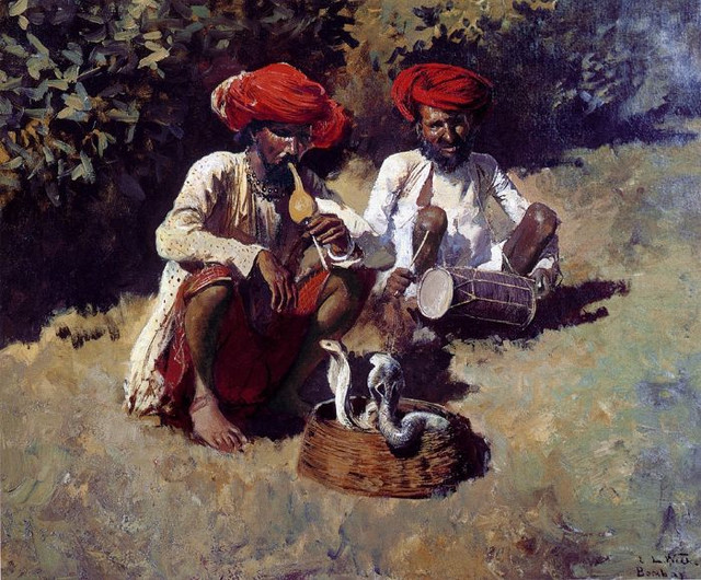 Edwin-Lord-Weeks-The-Snake-Charmers-In-Bombay
