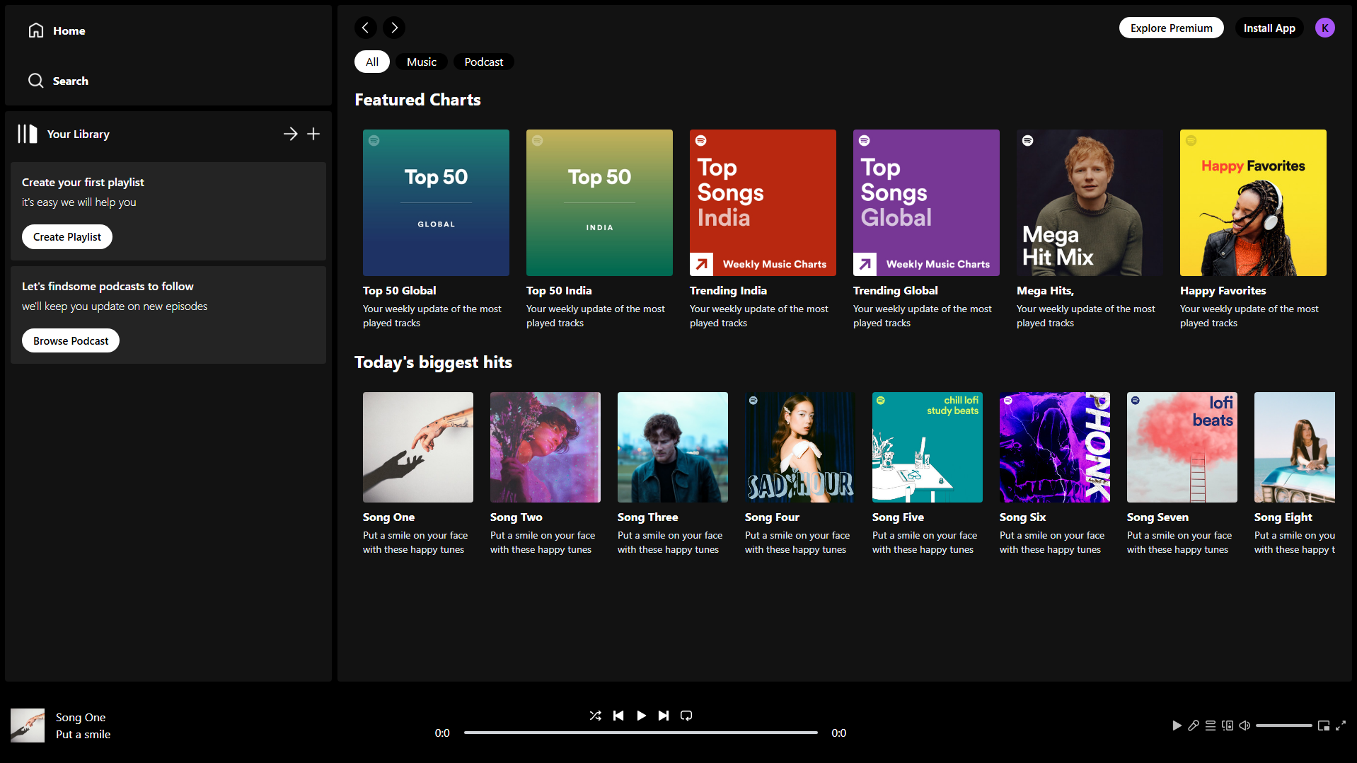 Gespeicherte Aufnahme von spotify-clone-xi-indol.vercel.app