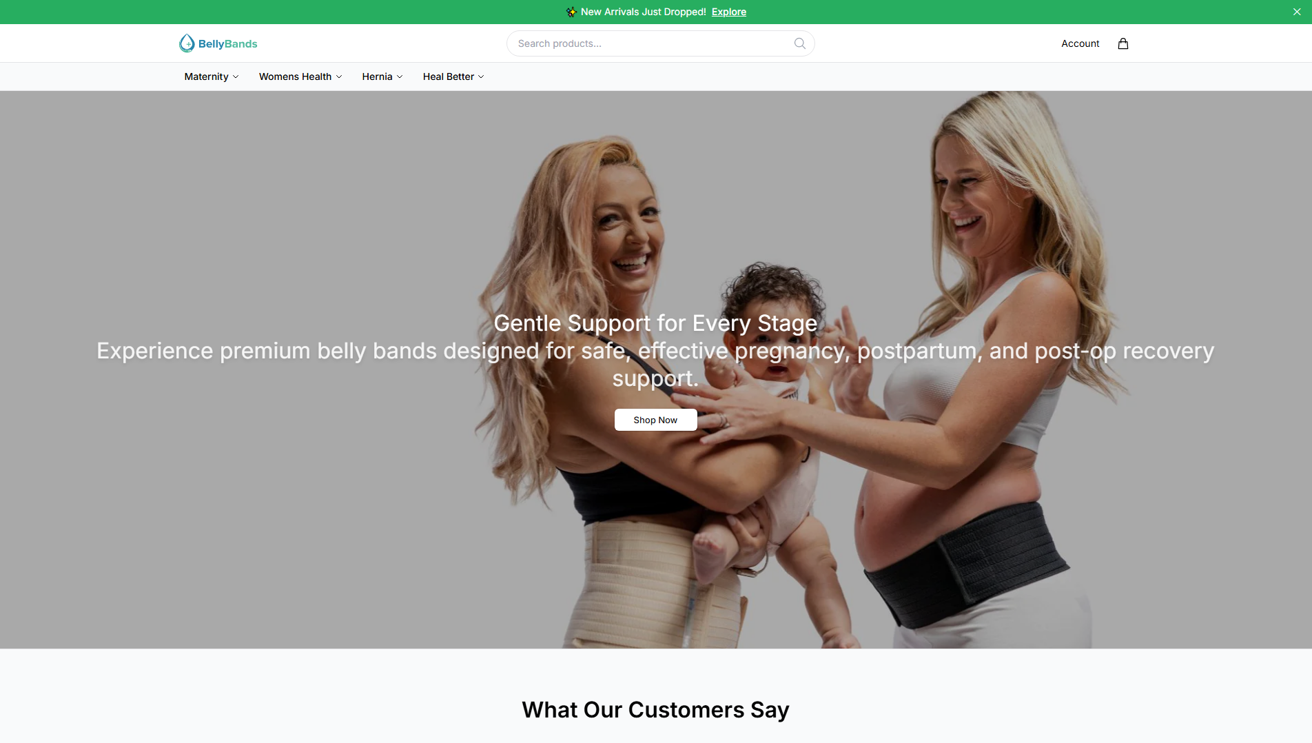 Stored capture of bellybandsonline.shop