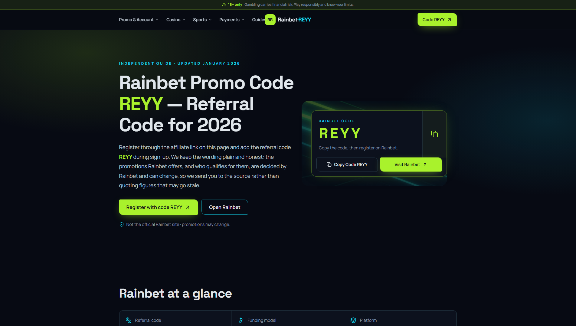 Stored capture of rainbetpromocode.io
