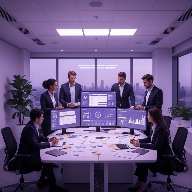 Hotel staff organizing PMS, CRM, and booking data sources