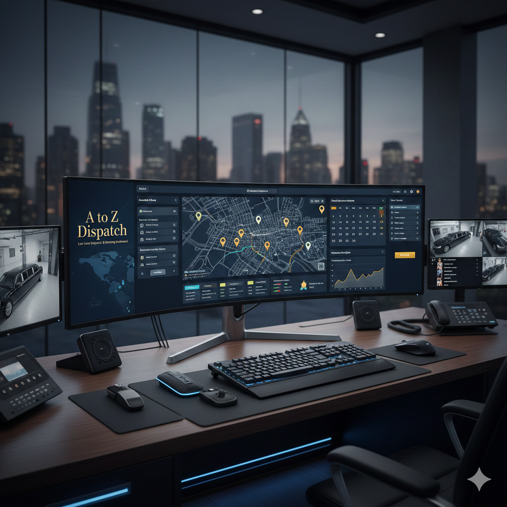 A to Z Dispatch live limo dispatch and booking dashboard