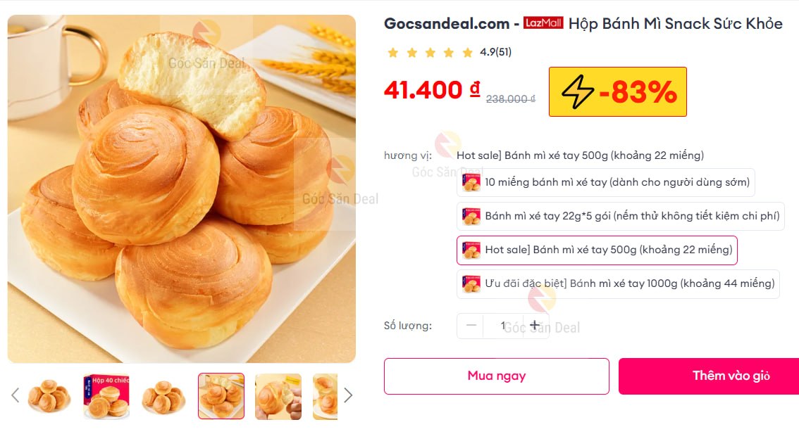 Hộp Bánh Mì Snack Sức Khỏe