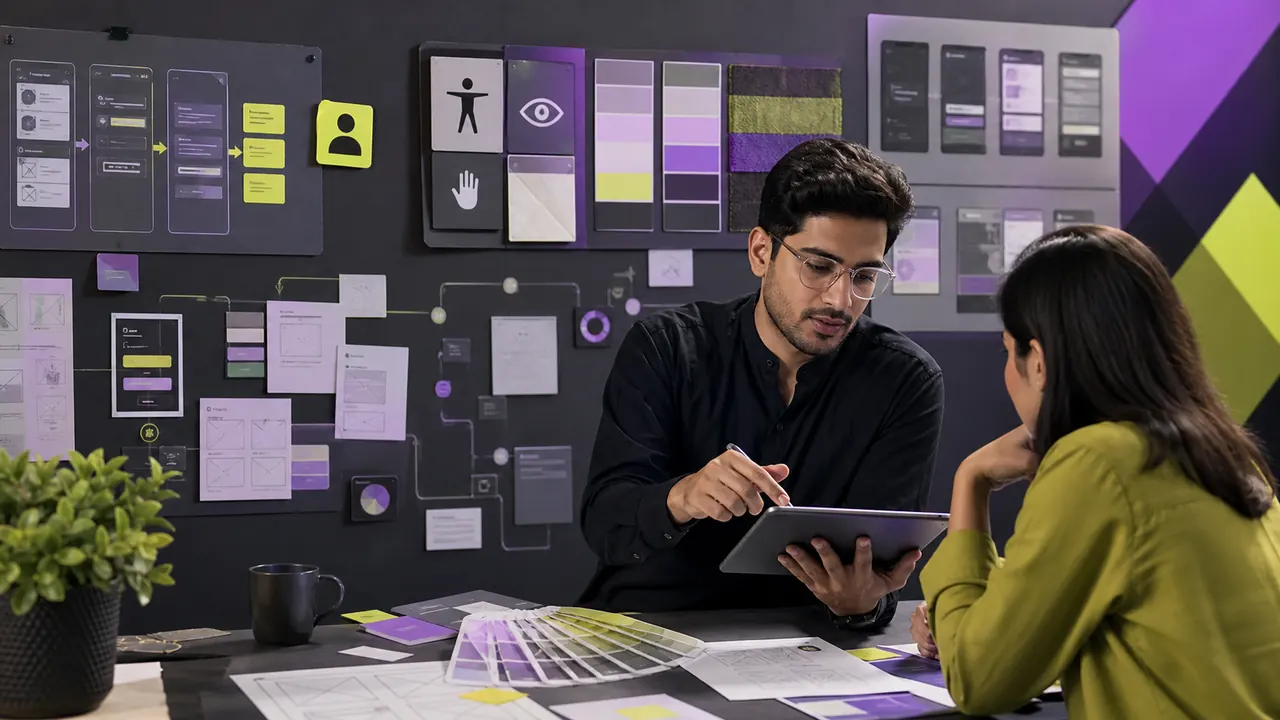 UI UX design student building an accessible Figma prototype from research findings