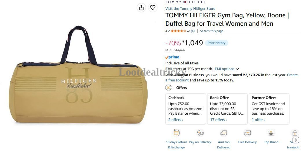 Tommy Hilfiger Gym | Limited Time Loot Offer