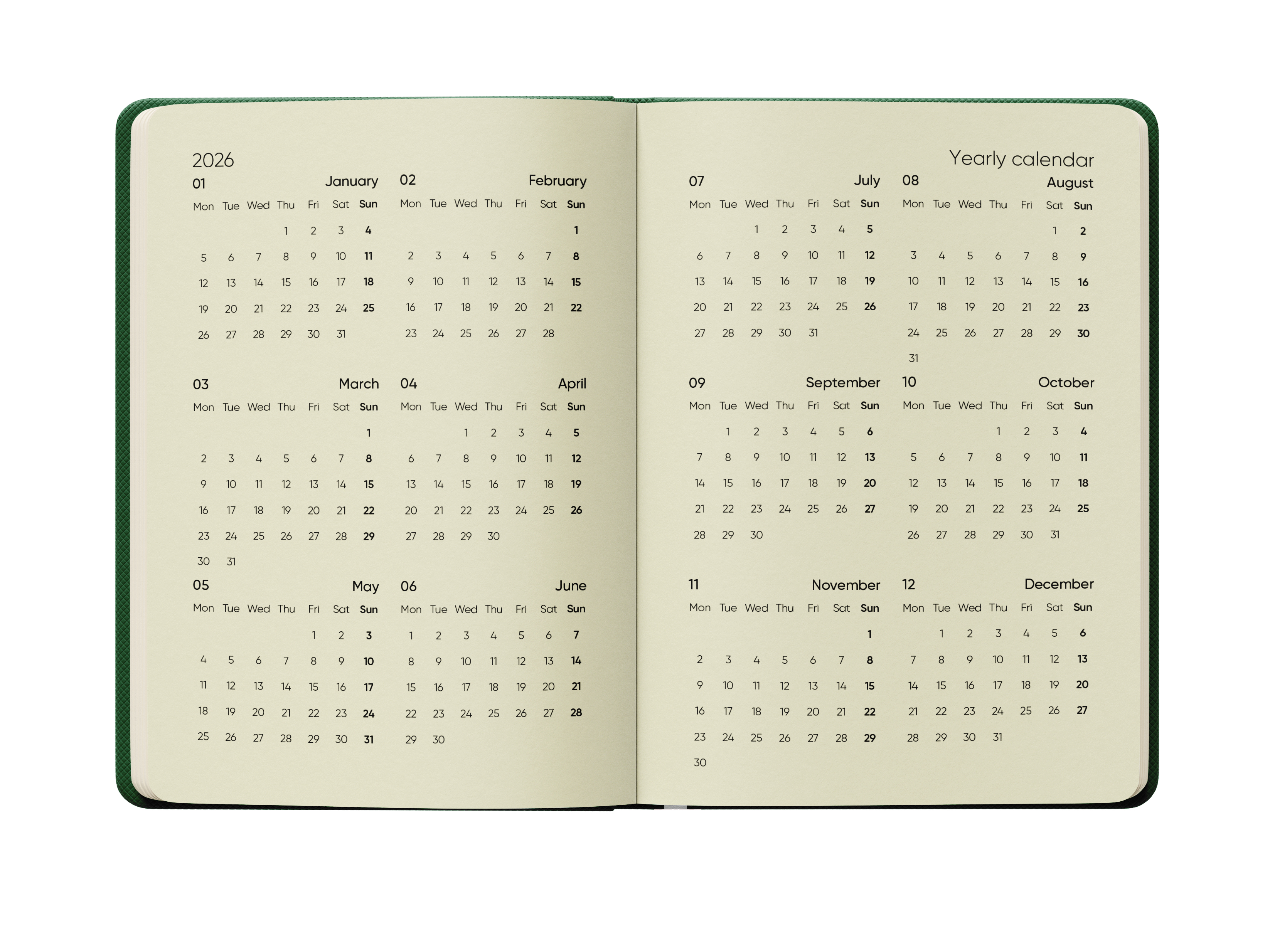 Sổ Planner 2026 - Size B7 - Nguyễn Trắc - Agenda B7 2026