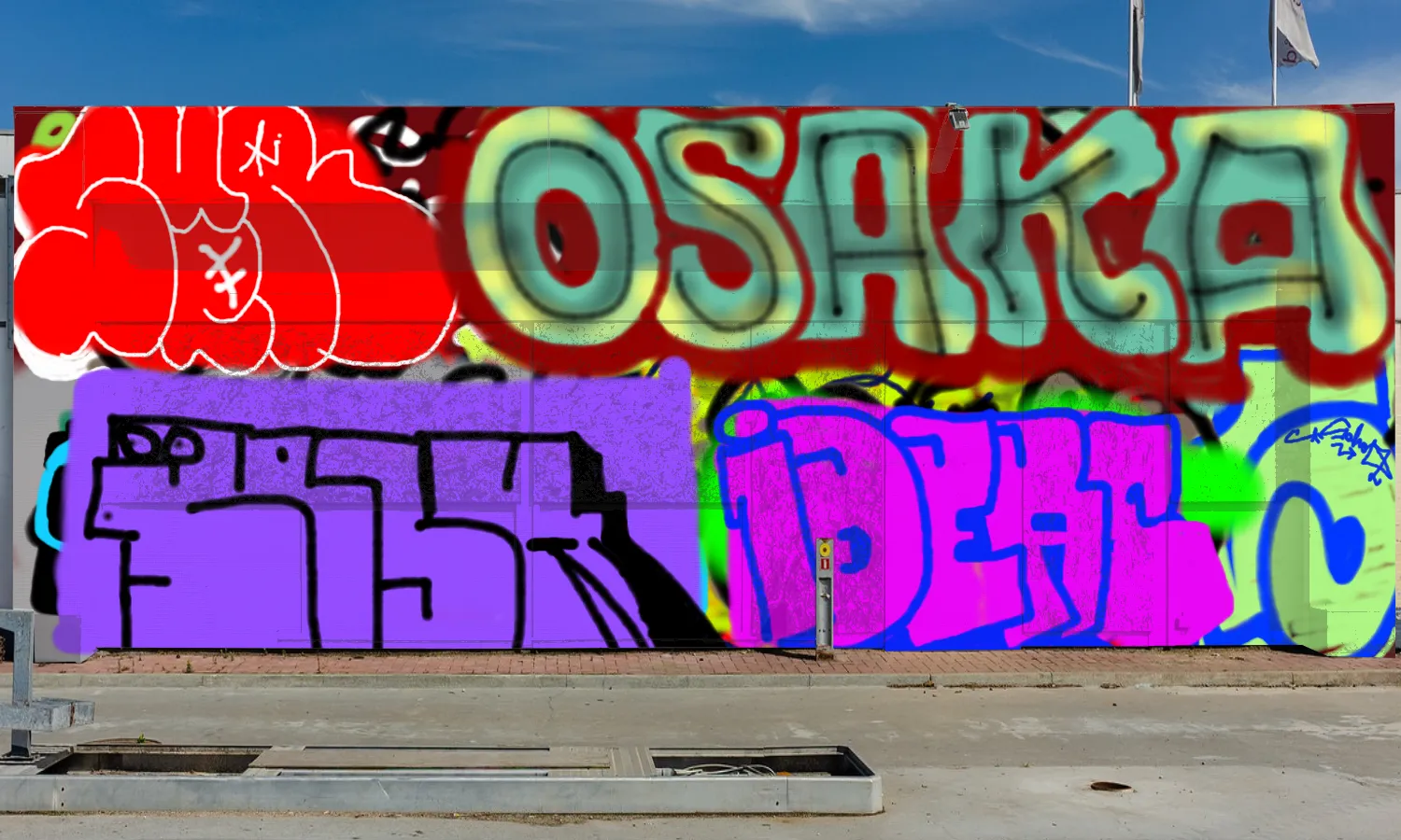 Graffiti artwork by qsk